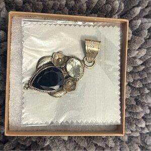 Elegant Black and Silver Pendant